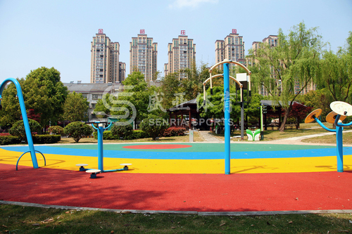 桃江县金盆广场休闲公园、TPV健身步道